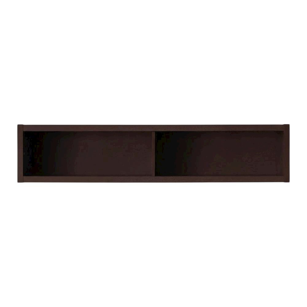 Wooden Bridge With 2 Encased Storage Compartments In Brown
