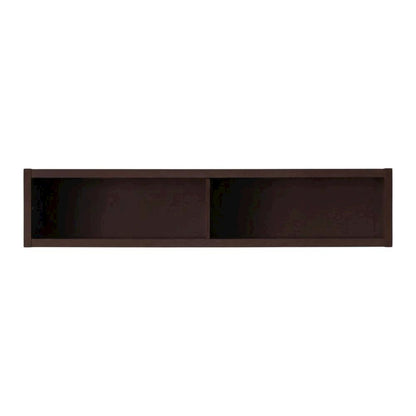 Wooden Bridge With 2 Encased Storage Compartments In Brown
