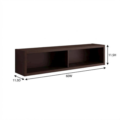 Wooden Bridge With 2 Encased Storage Compartments In Brown