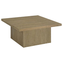 Square Latte Wood Cocktail Coffee Table with Leveler Glides and Modern Design