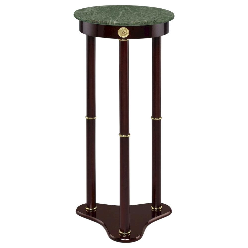 Marble Top Side Table, Green Side Table Round End Tables Living Room Accent