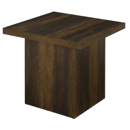 Dark Pine, End Side Table, Square Shape, 100 lbs Weight Capacity