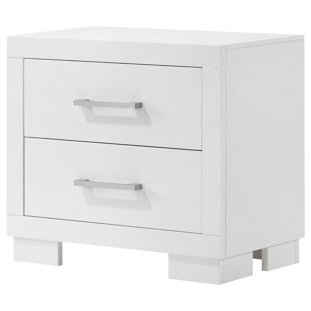 Jessica 2-drawer Nightstand Cream White