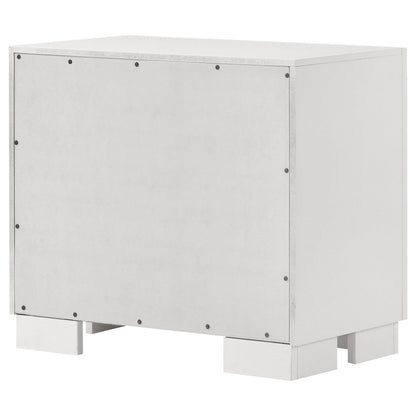 Jessica 2-drawer Nightstand Cream White