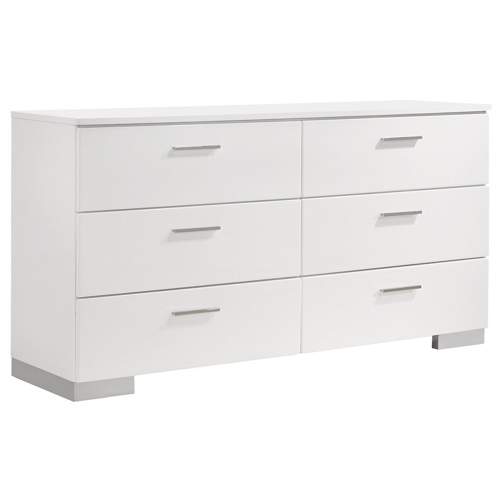Felicity 5-piece California King Bedroom Set White Gloss
