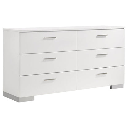 Felicity 5-piece California King Bedroom Set White Gloss