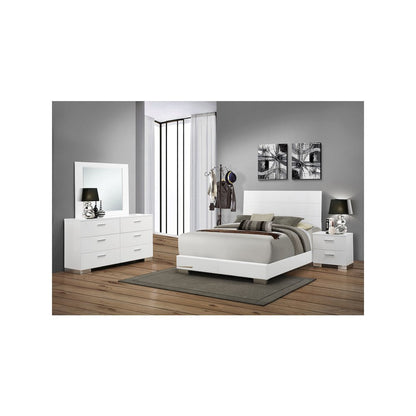 Felicity 4-piece Queen Bedroom Set White High Gloss
