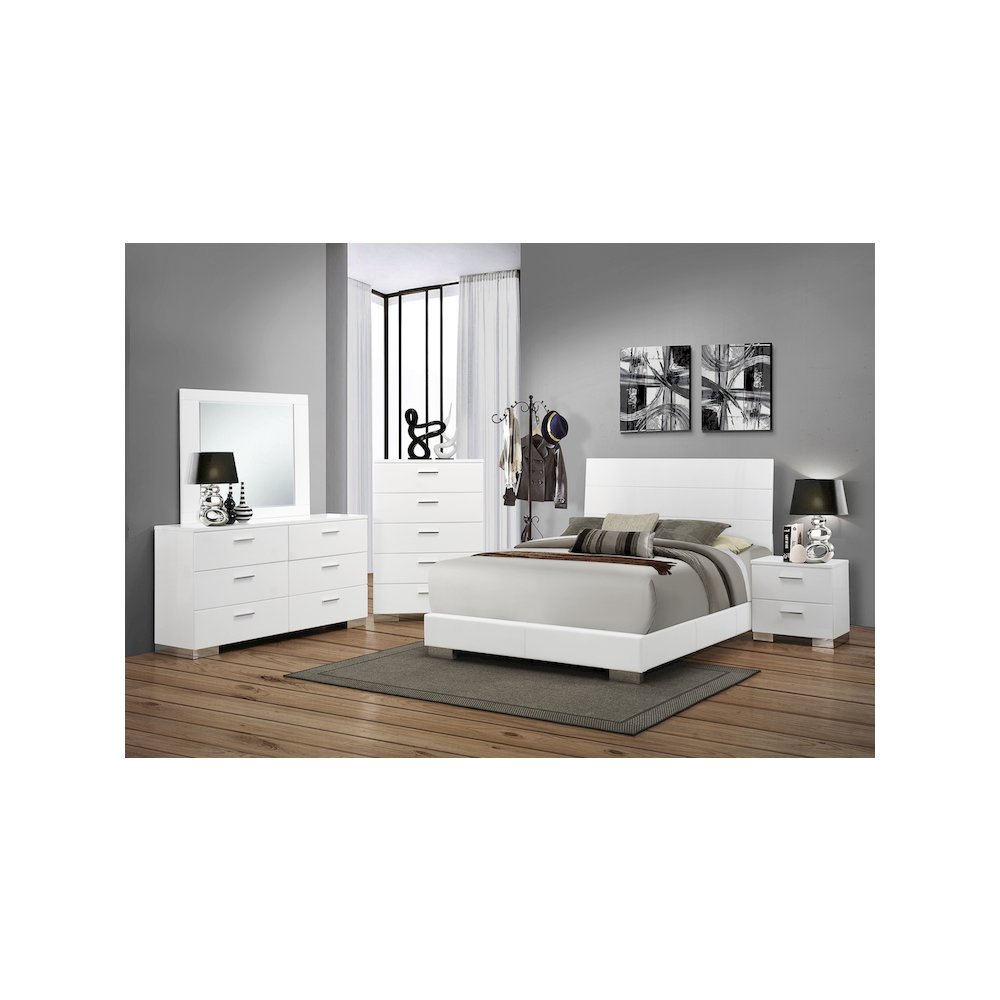 Felicity 6-drawer Dresser White High Gloss