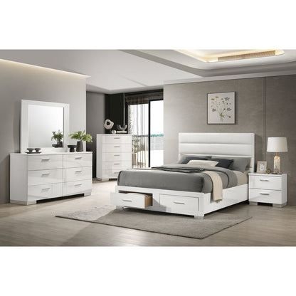 Felicity 5-piece California King Platform Bedroom Set White