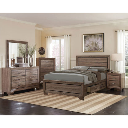 Kauffman 5-piece Eastern King Bedroom Set Washed Taupe
