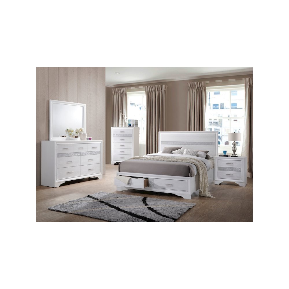 Miranda 2-drawer Nightstand White