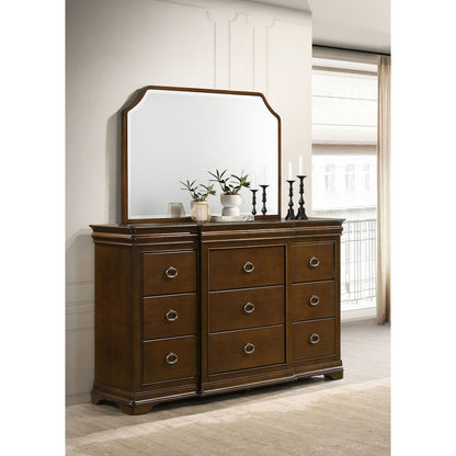 Garland 11-drawer Bedroom Dresser with Mirror Brown Cherry