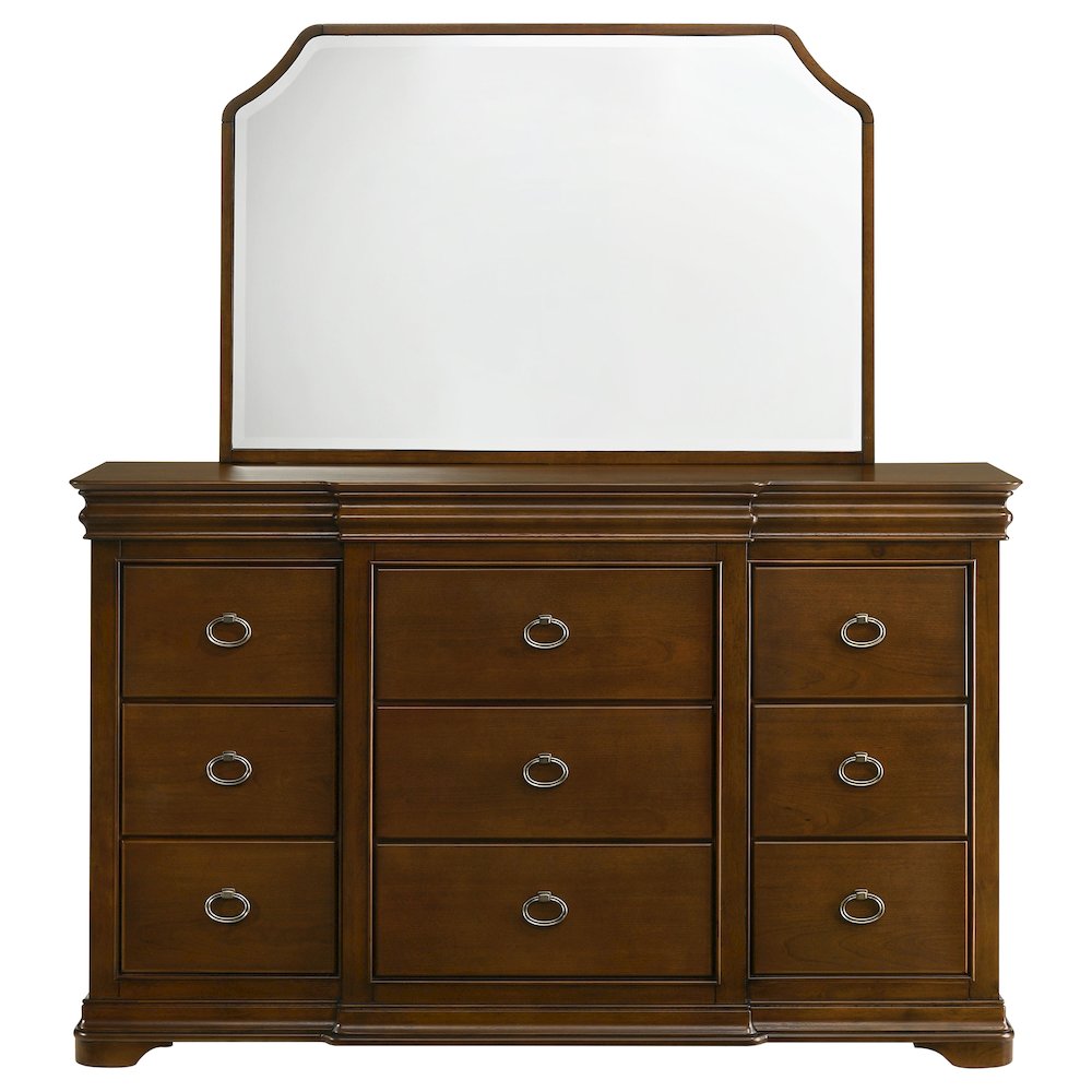 Garland 11-drawer Bedroom Dresser with Mirror Brown Cherry