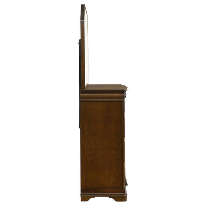 Garland 11-drawer Bedroom Dresser with Mirror Brown Cherry