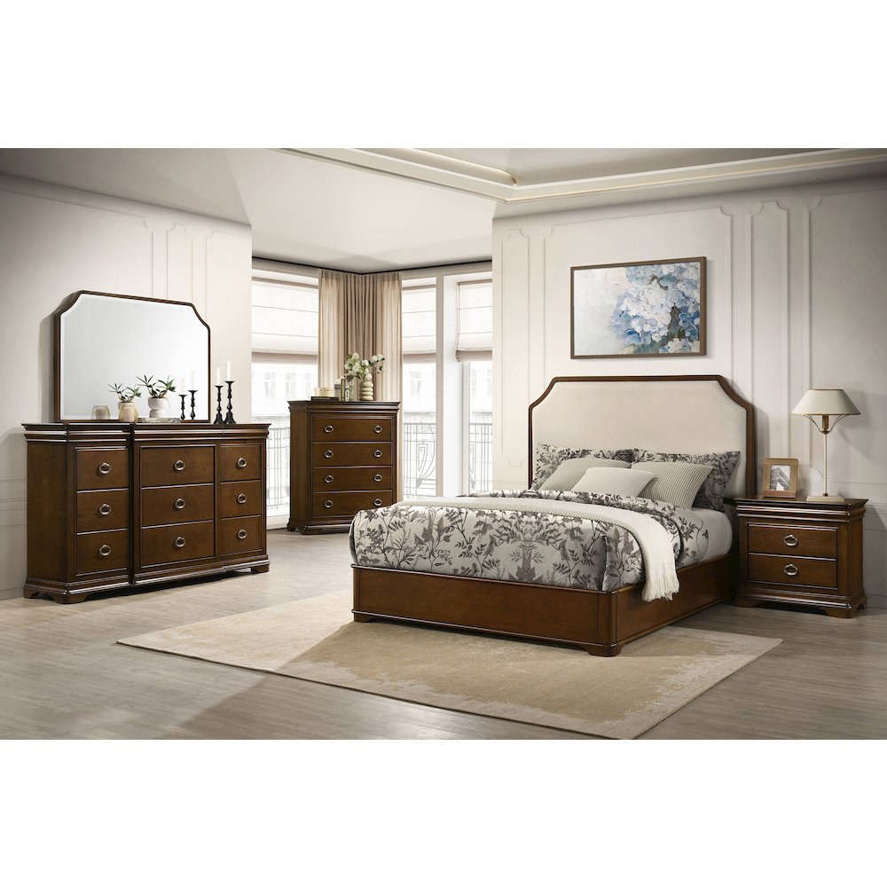 Garland 11-drawer Bedroom Dresser with Mirror Brown Cherry