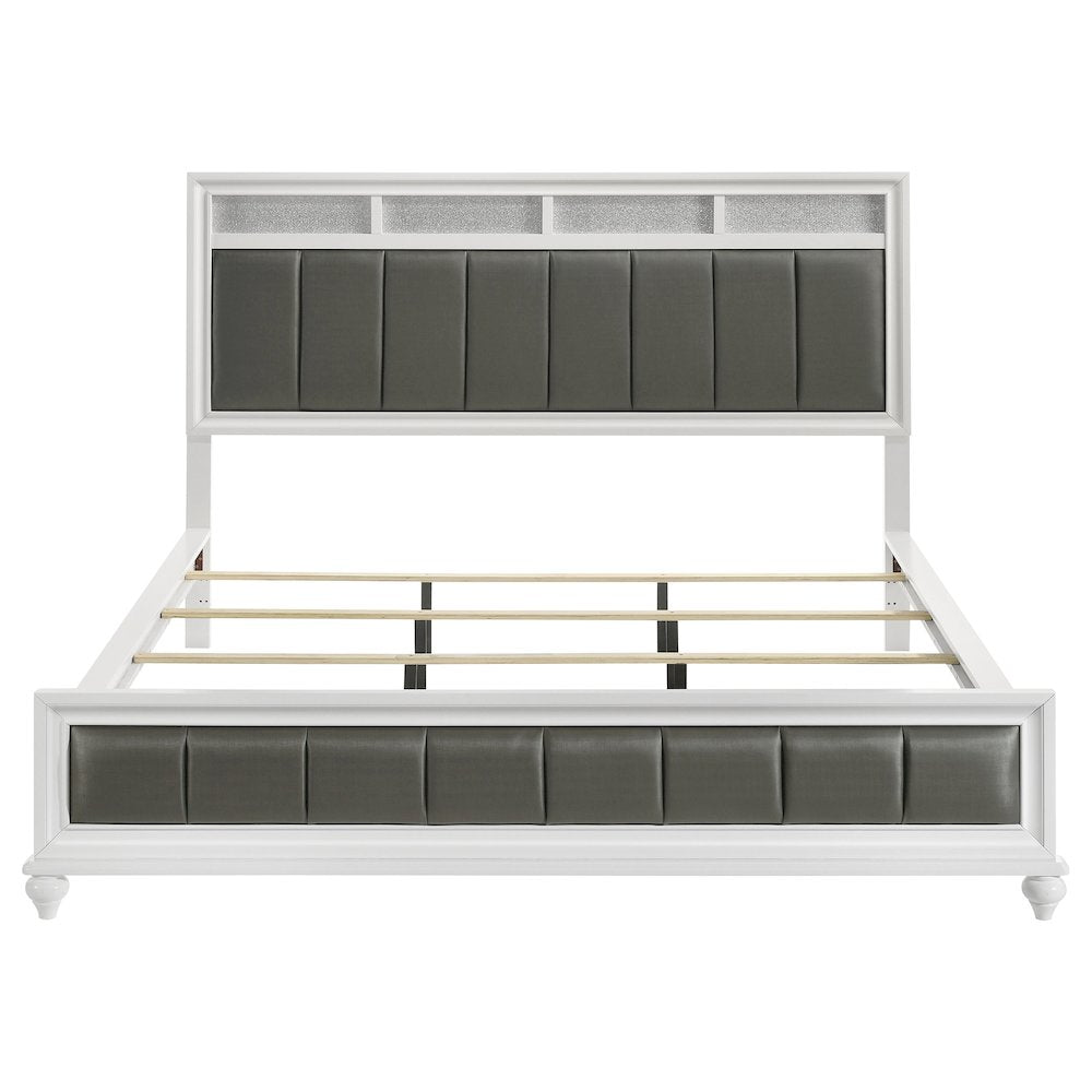 Barzini 4-piece California King Bedroom Set White