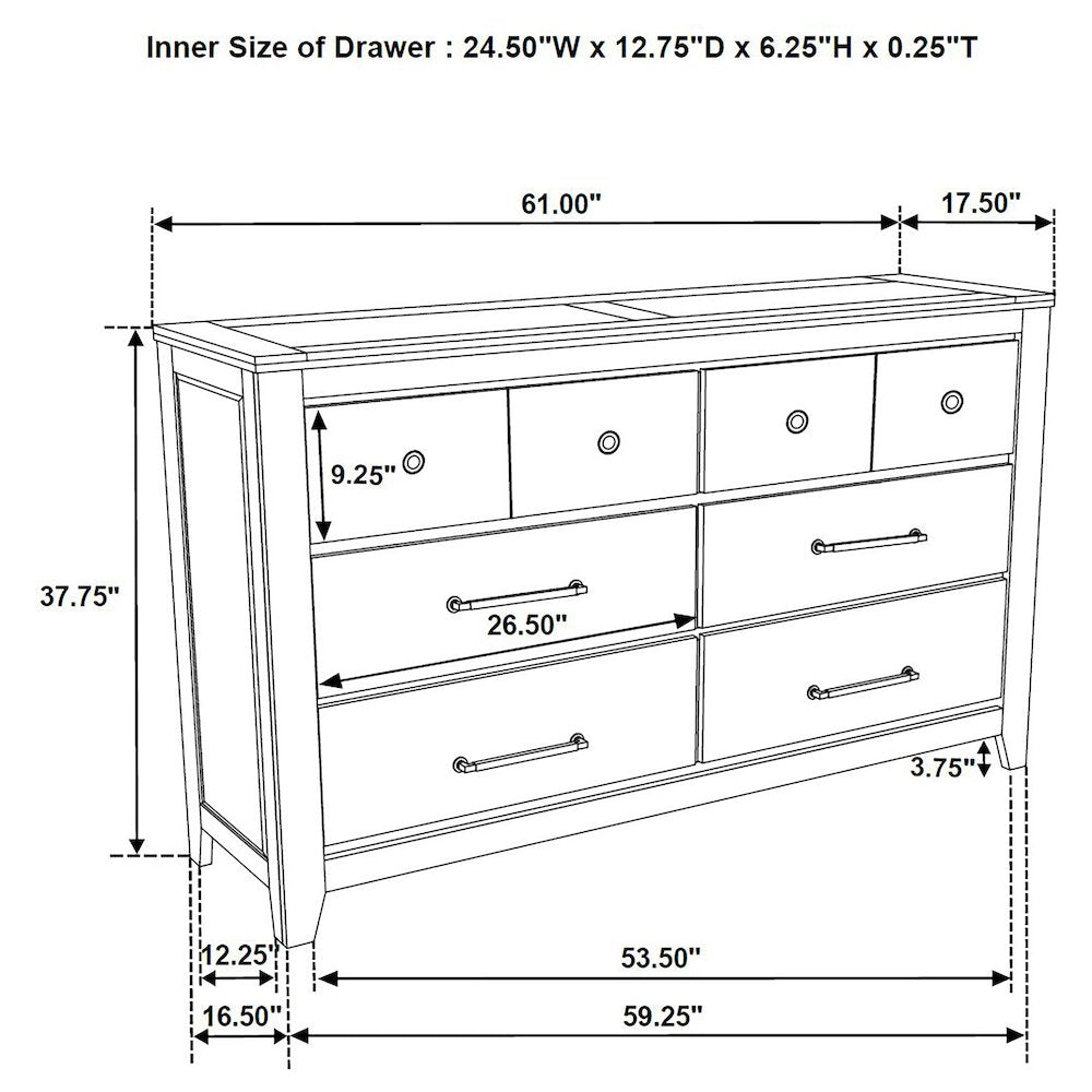 Hazlewood 4-piece Queen Bedroom Set Vineyard Oak