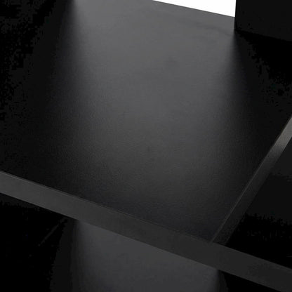 Contemporary Black Bookshelf with 4 Shelves and Tipover Restraint