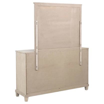 Pembroke 6-drawer Bedroom Dresser with Mirror Washed Oak