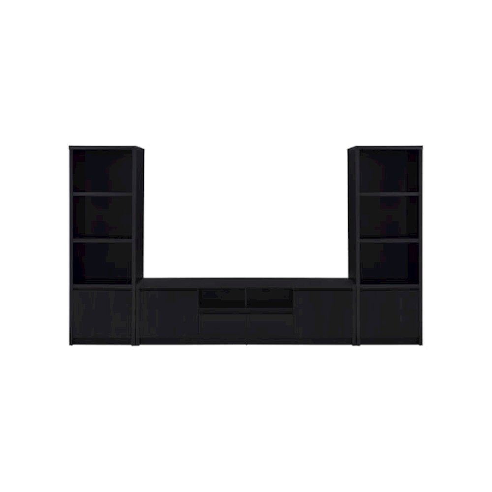 Winfield 3-piece Entertainment Center 78-inch TV Stand Black