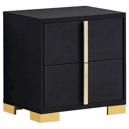 Marceline 2-drawer Nightstand Black