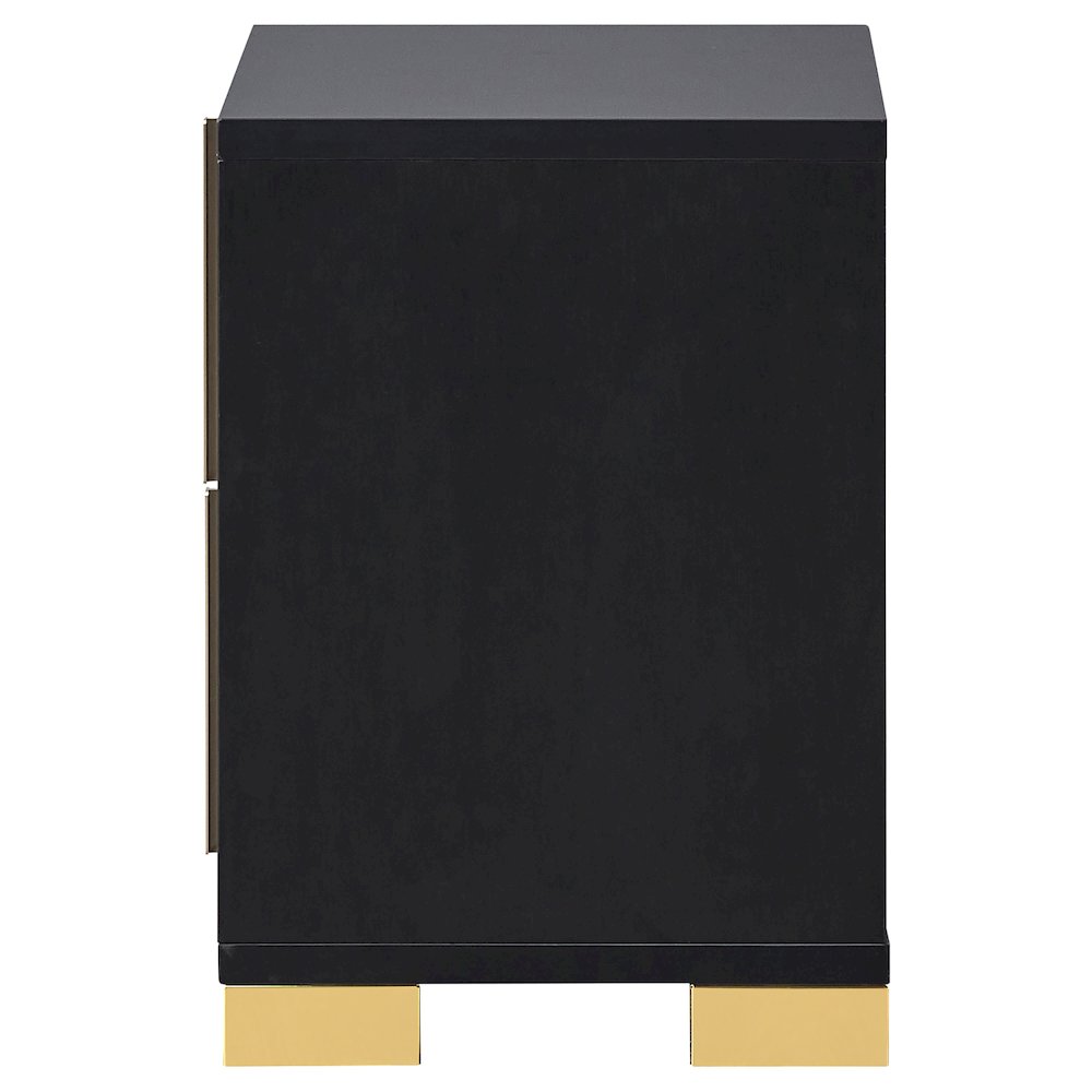 Marceline 2-drawer Nightstand Black