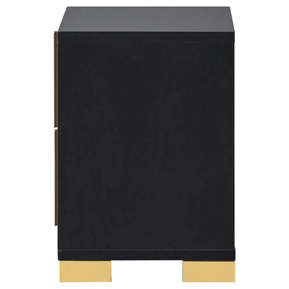 Marceline 2-drawer Nightstand Black