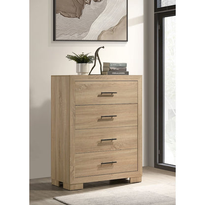 Arielle 4-drawer Bedroom Chest of Drawers Light Oak