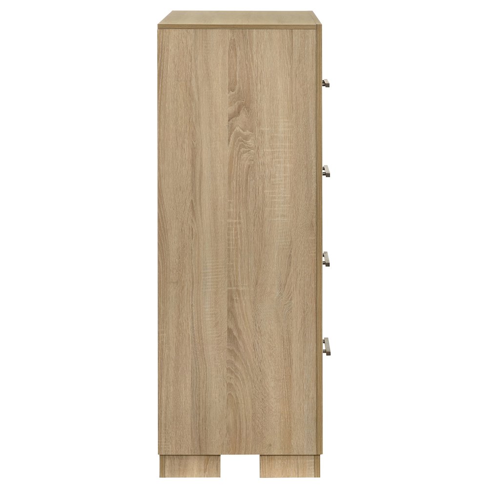 Arielle 4-drawer Bedroom Chest of Drawers Light Oak
