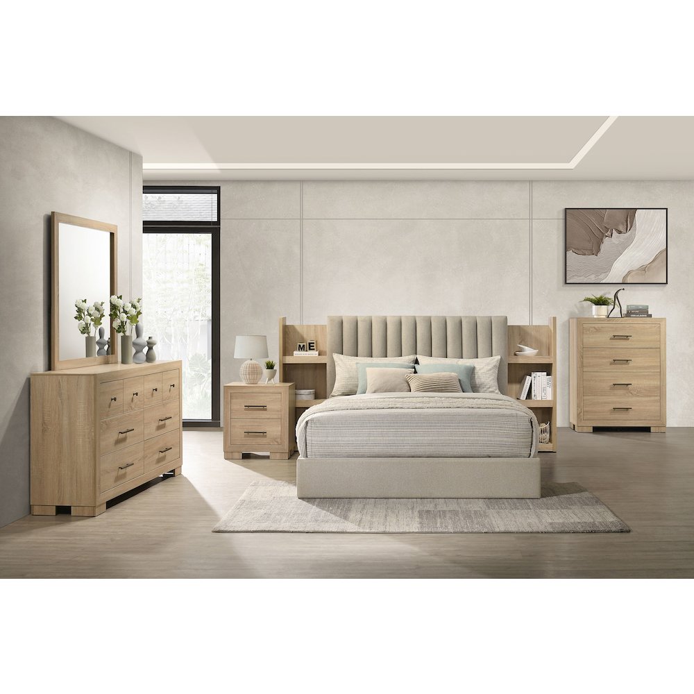 Arielle 4-drawer Bedroom Chest of Drawers Light Oak