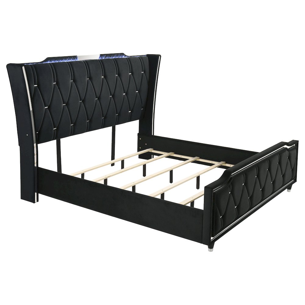Lorient 4-piece Eastern King Bedroom Set Black