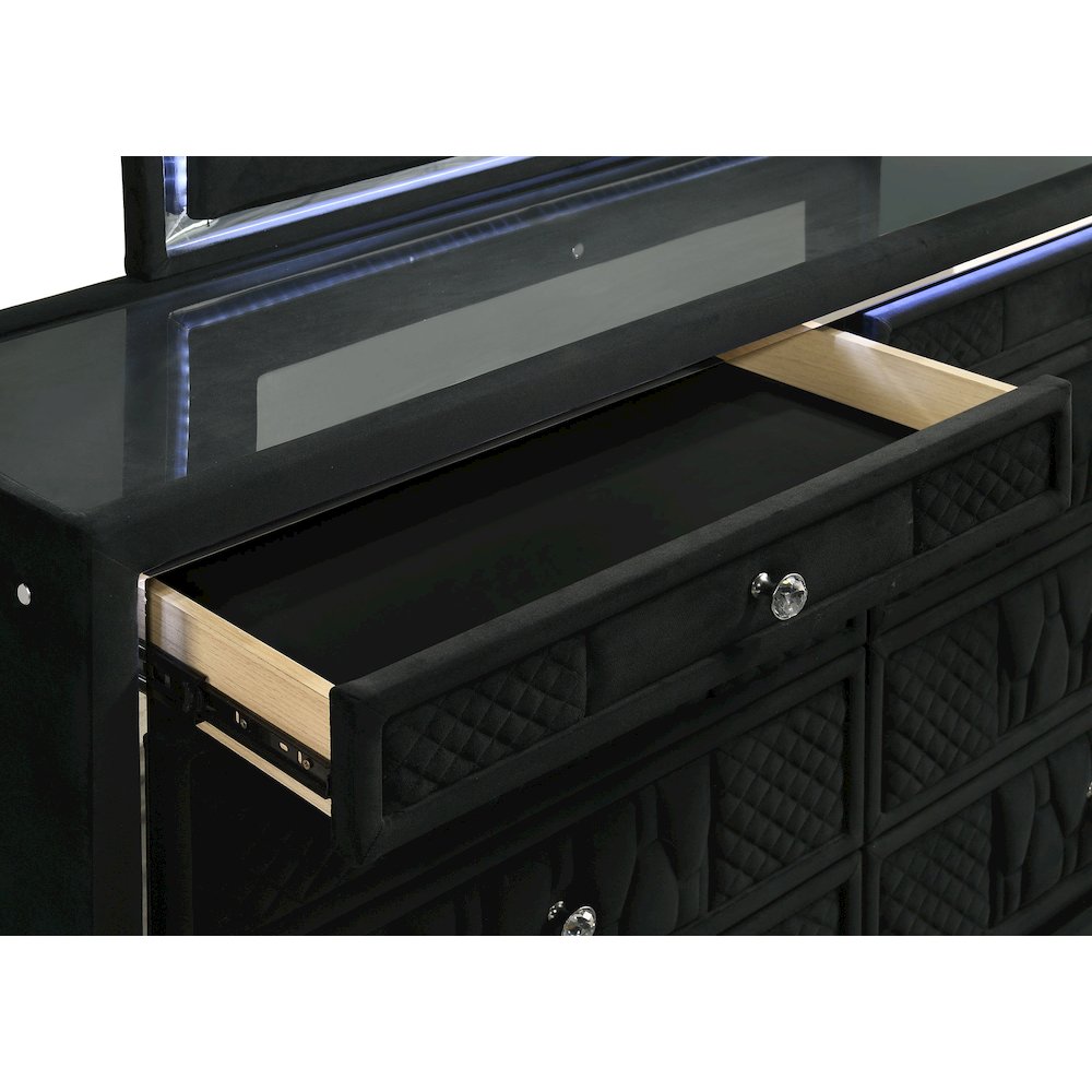 Lorient 4-piece Eastern King Bedroom Set Black