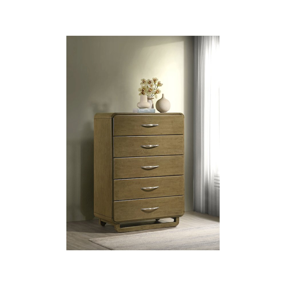 Amsbury 5-drawer Chest of Drawers Nutmeg