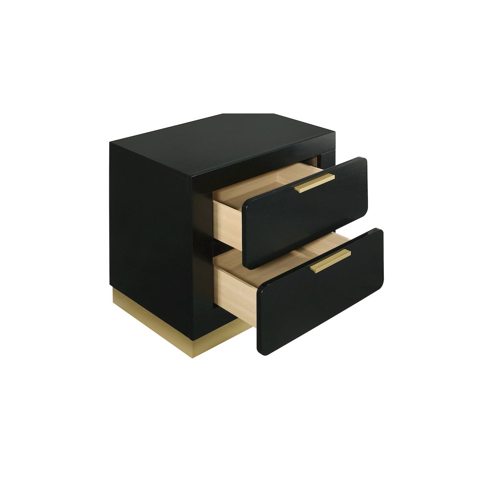 Caraway 2-drawer Nightstand Black