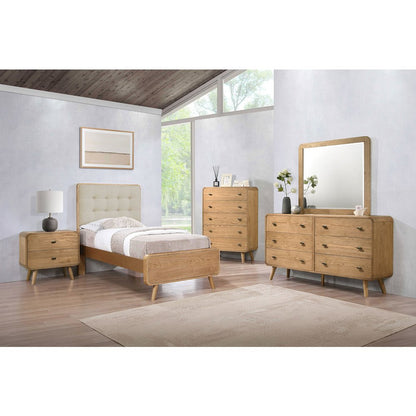Robyn Wood Twin Platform Bed Light Ash
