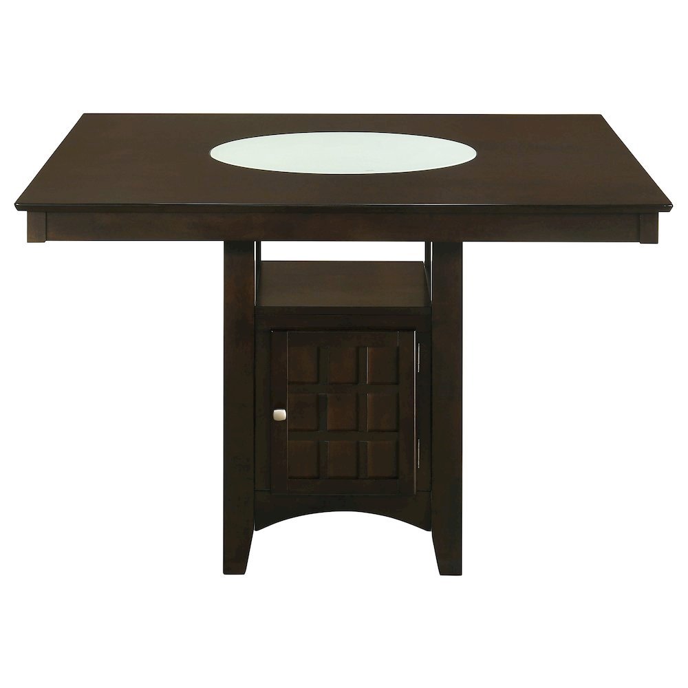 Square 51-Inch Dining Table Set for 8, Brown Dining Room Set, 9 Piece