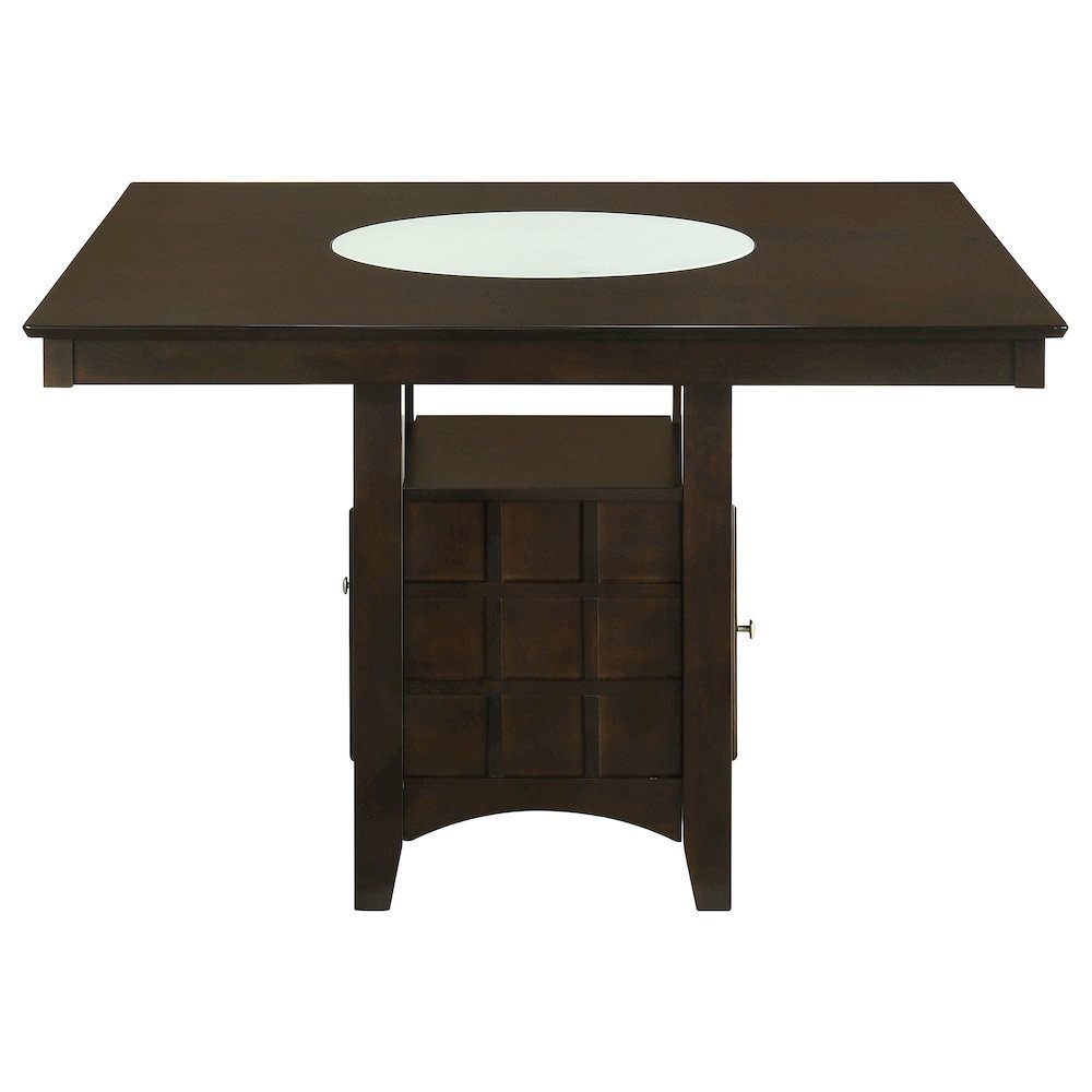 Square 51-Inch Dining Table Set for 8, Brown Dining Room Set, 9 Piece
