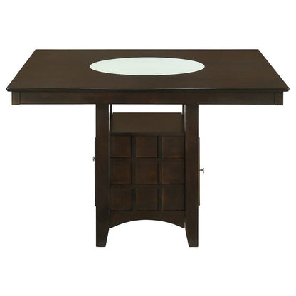 Square 51-Inch Dining Table Set for 8, Brown Dining Room Set, 9 Piece