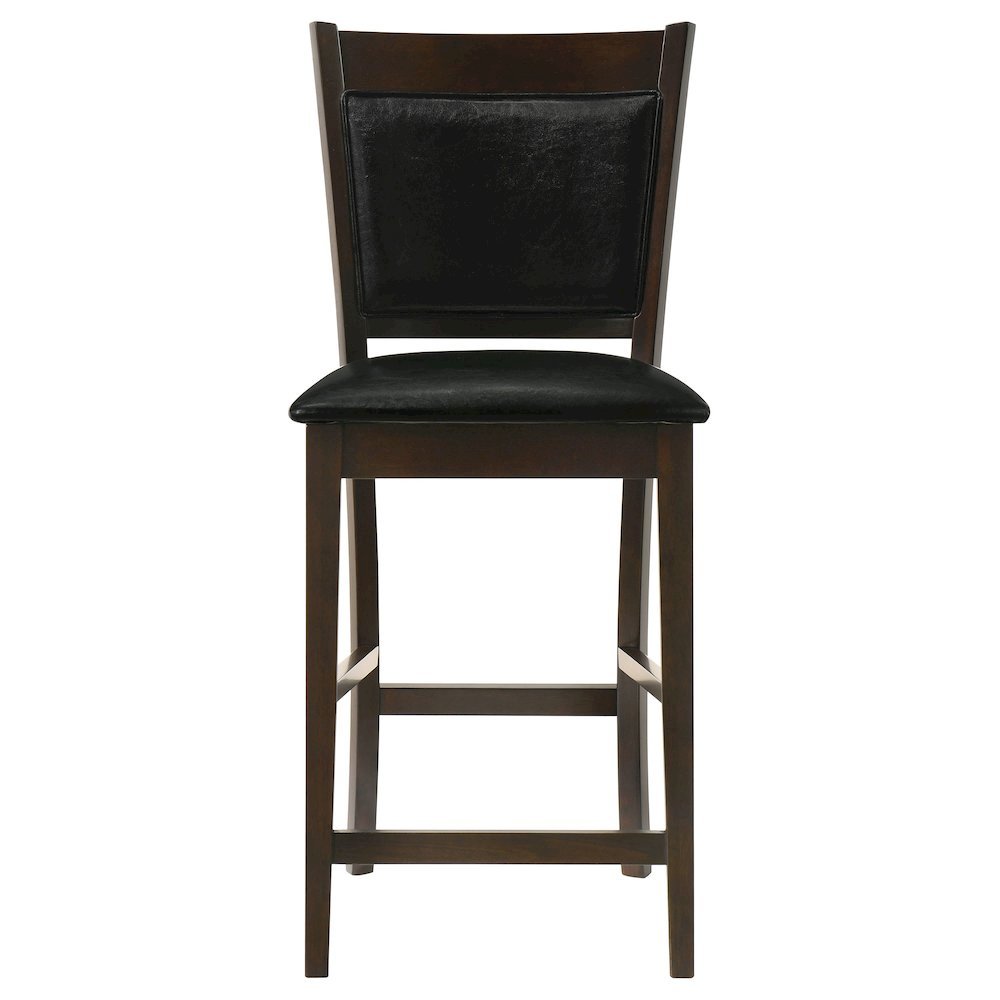 Brown Upholstered Stool Counter Chairs Counter Stools Set of 2