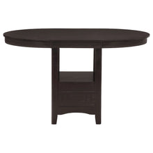 5-Piece Counter Height Dining Set, Espresso Wood, Oval Table with Storage