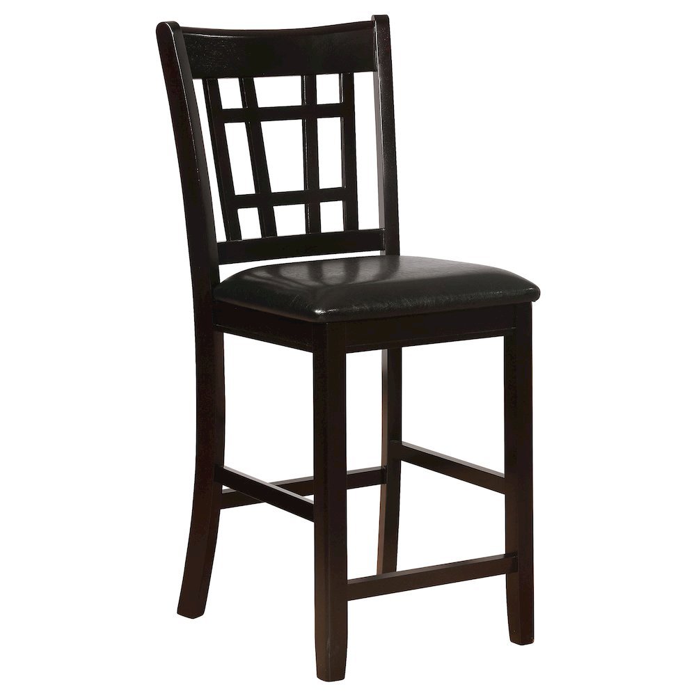 5-Piece Counter Height Dining Set, Espresso Wood, Oval Table with Storage