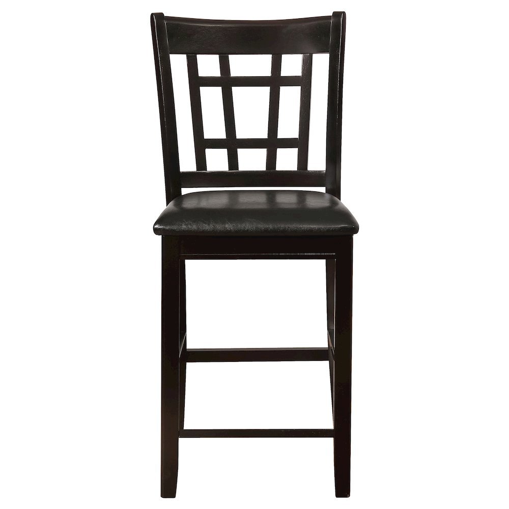 5-Piece Counter Height Dining Set, Espresso Wood, Oval Table with Storage