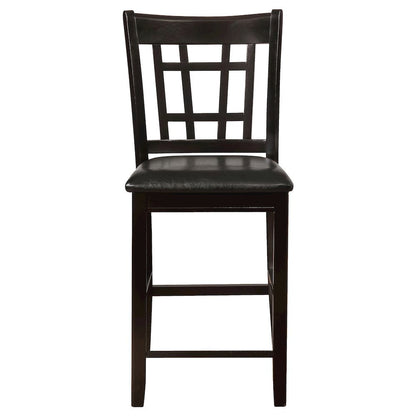 5-Piece Counter Height Dining Set, Espresso Wood, Oval Table with Storage