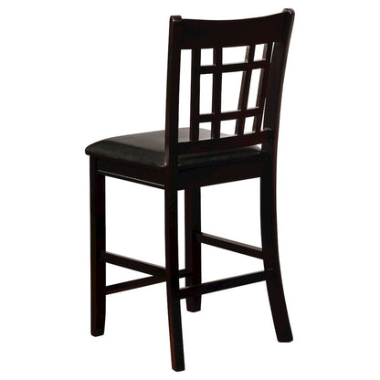 5-Piece Counter Height Dining Set, Espresso Wood, Oval Table with Storage