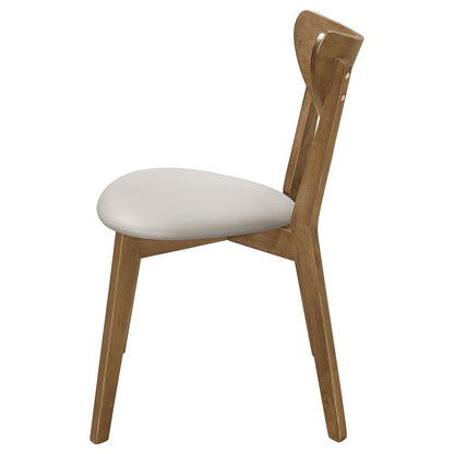 Chestnut Dining Chairs Set of 2, Mid Century Modern Dining Chairs, Upholstered