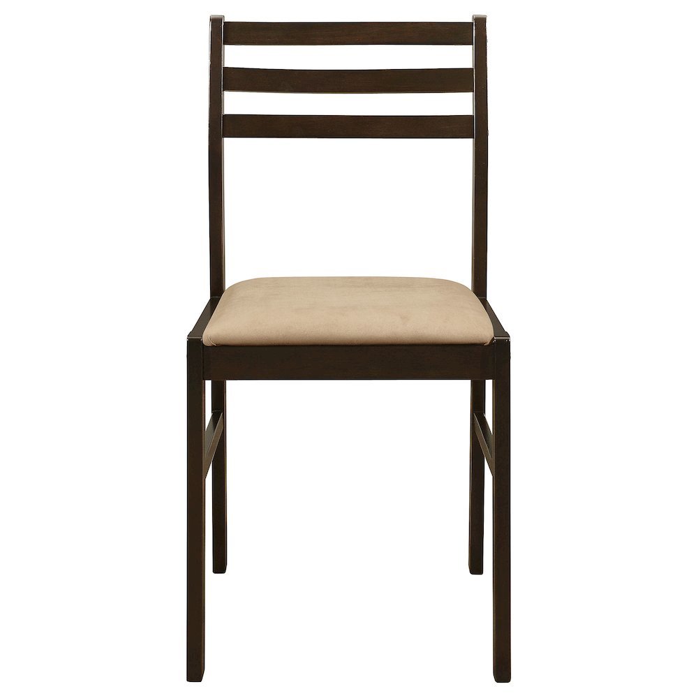 Brown Round Drop Leaf Table and Chairs for Dining Room, Set for 2