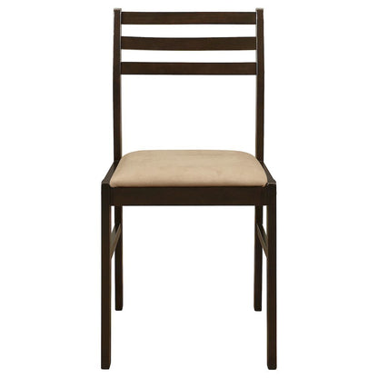 Brown Round Drop Leaf Table and Chairs for Dining Room, Set for 2