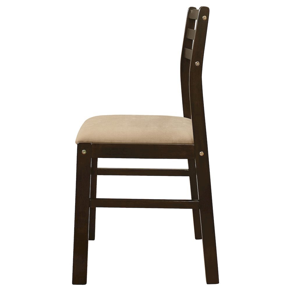 Brown Round Drop Leaf Table and Chairs for Dining Room, Set for 2