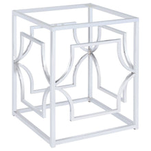 Square Chrome Metal Dining Table Base with Contemporary Design and Sturdy Frame