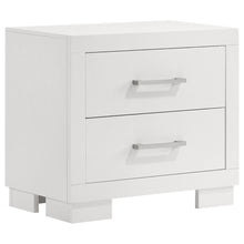 2-Drawer Cream White Nightstand with Elegant Design and Smooth Storage Drawers